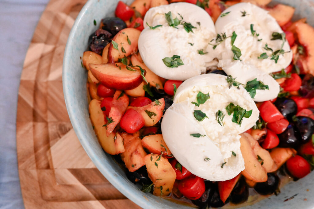 Summer Peach and Cherry Salad